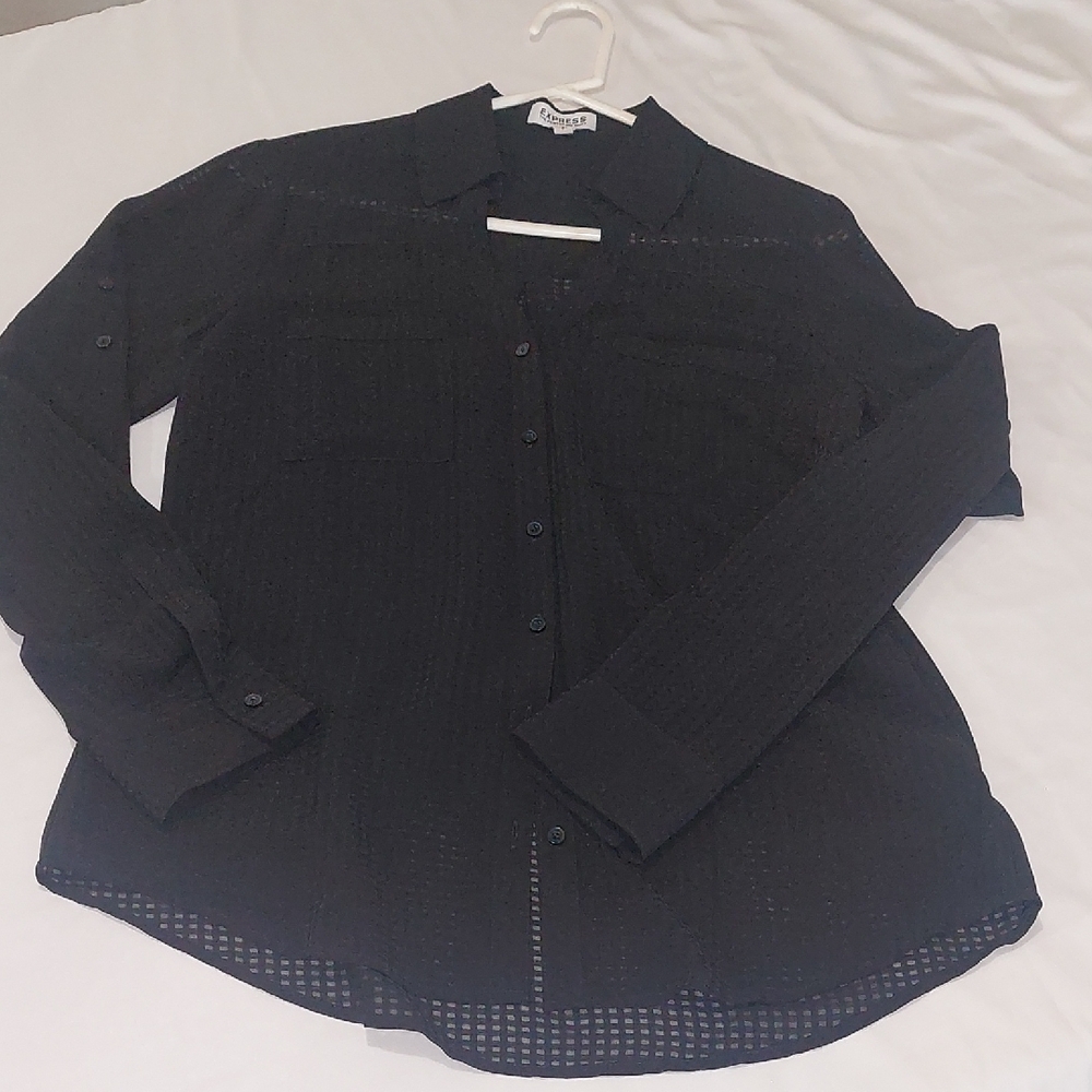 Express Black Portofino Shirt SIZE XS